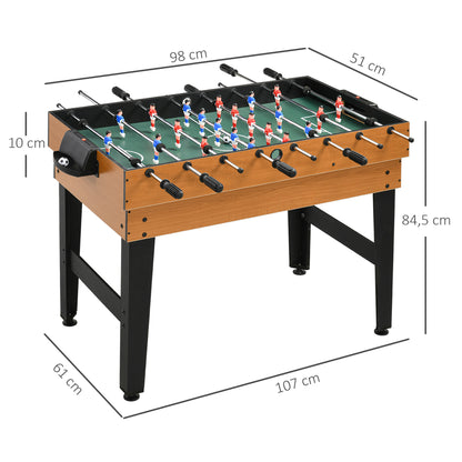 4-in-1 Speltafel – Speeltafel – Tafelgame – Spel Meubel – Entertainment Tafel – Compact Formaat – Duurzaam Hout en Metaal – Natural Wood Zwart