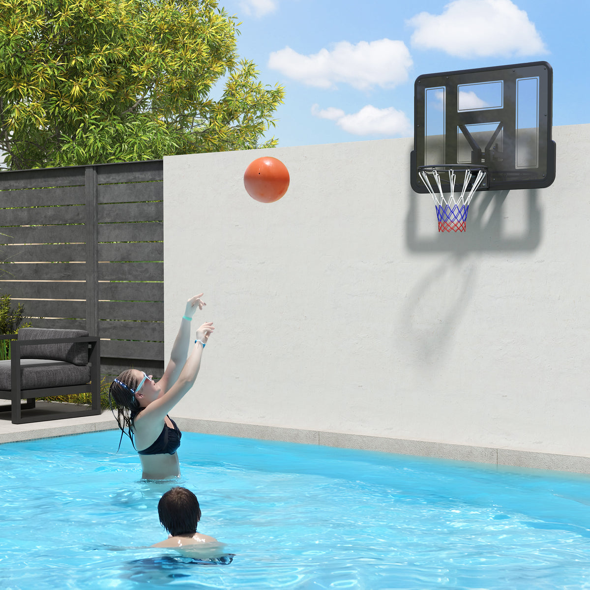 Basketbalring – Basketbalhoepel – Basketbalnet – Basketbalbord – Basketbalframe – Weerbestendig – Scheurbestendig Net – Zwart Design