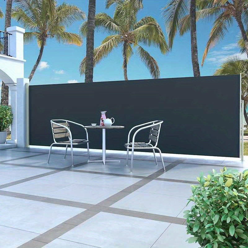 Tuinscherm – Privacyscherm – Balkonscherm – Windscherm – Uittrekbaar – 160x500 cm – Weerbestendig Zwart Doek