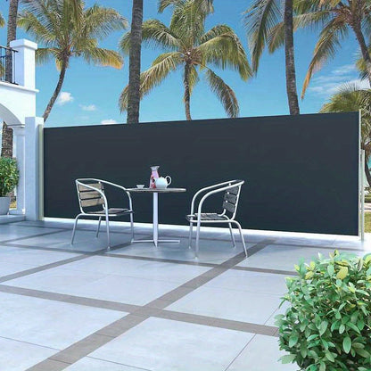 Tuinscherm – Privacyscherm – Balkonscherm – Windscherm – Uittrekbaar – 160x500 cm – Weerbestendig Zwart Doek