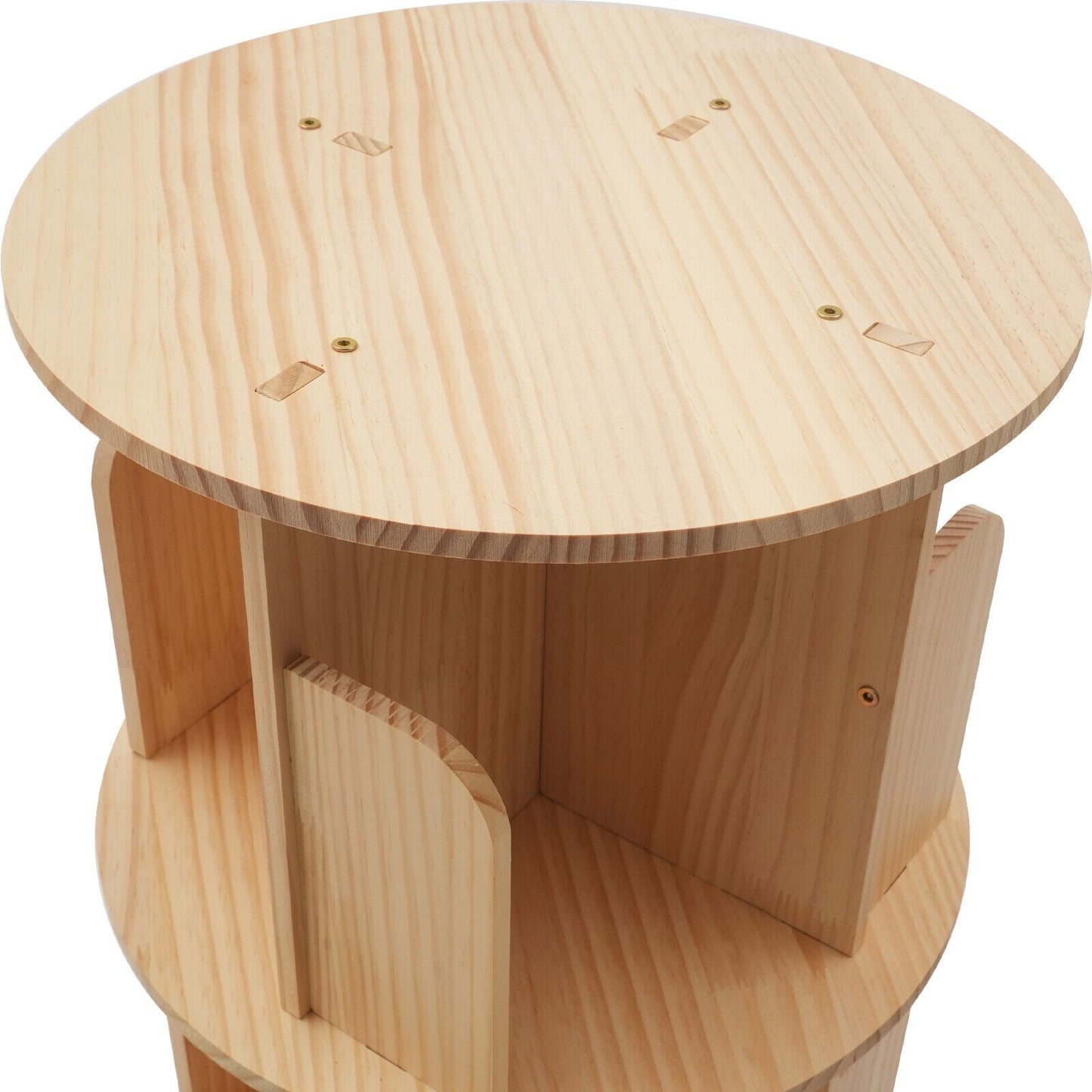 Boekenrek – Boekenkast – Wandrek – Boekenplank – Opbergkast – 6 Laags – 360° Draaibaar – Dennenhout