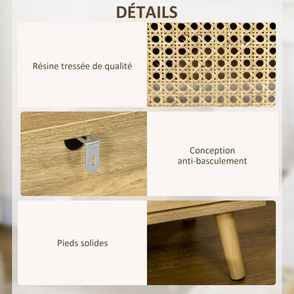 Vintage Nachtkastje – Bedkastje – Bijzettafel – Opbergkastje – Nachtmeubel – Set Van 2 – Met Metalen Roosterdeur – Compact 39x35x60 cm – Natuurlijke Houtlook