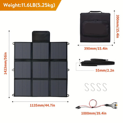 Draagbaar Zonnepaneel – Opvouwbaar Solar Paneel – Mobiel Zonne-energie Systeem – Camping Zonnepaneel – 400W Vermogen – Monokristallijn Met 22,5% Rendement - QUORE