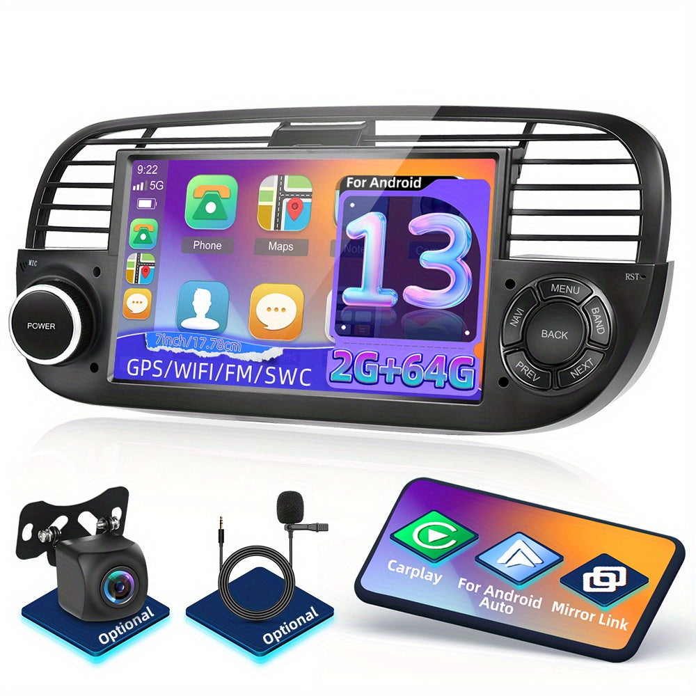 Autoradio – Autoradiosysteem – Autostereo – Auto Multimedia – In-Dash Radio – 7 Inch HD Touchscreen – Draadloos CarPlay & Android Auto – GPS Navigatie – WiFi Connectiviteit