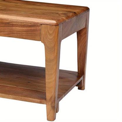 Salontafel – Koffietafel – Tafelblad – Woonkamertafel – Houten Tafel – Massief Hout – 88x50x38 cm – Verwijderbaar Tafelblad