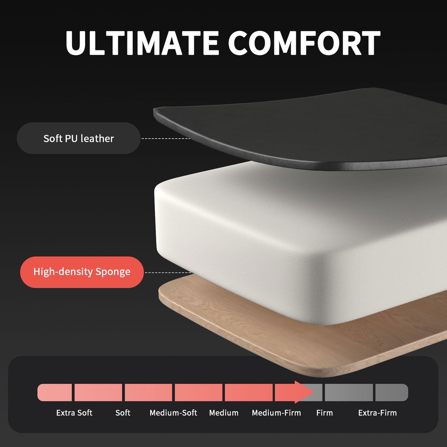 Gaming Bureaustoel – Ergonomische Stoel – Bureaustoel – Kantoorstoel – Gamestoel – Verstelbare Rugleuning – Ingebouwde Lendensteun – Met Voetensteun – 360° Draaibaar – Kunstleren Bekleding – Memory Foam Zitting – Rood