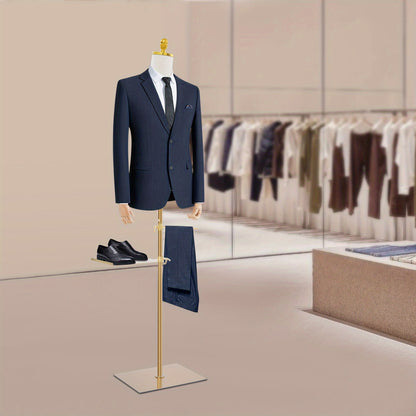 Paspop heren – Etalagepop – Kleermakerspop – Modepop – Mannequin – Verstelbaar 70-130 cm – Stevig kunststof en houten armen