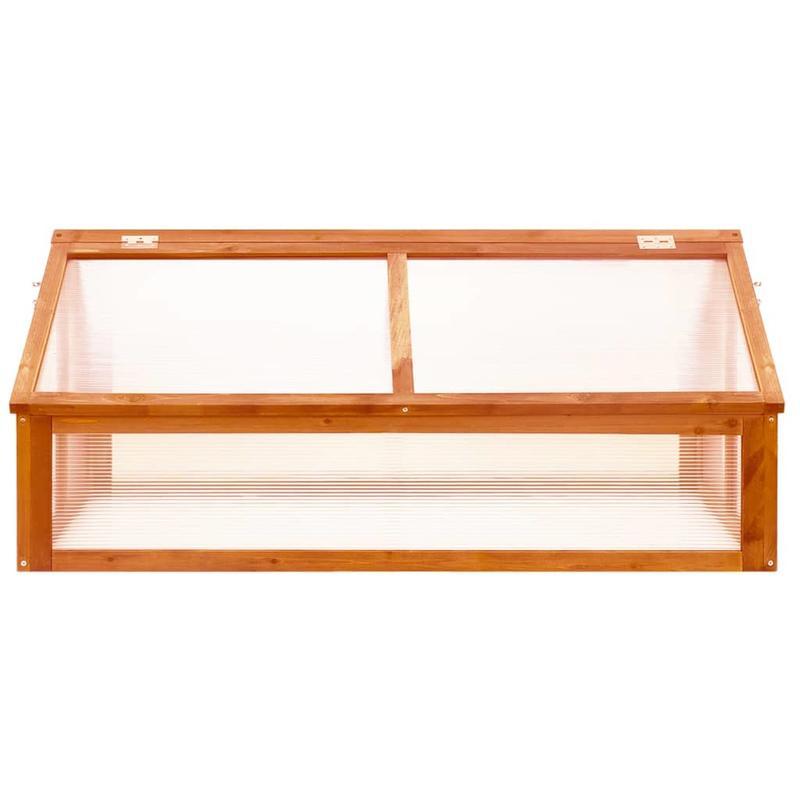 Kweekkast – Kweekkas – Broeikas – Tuinkas – Kweektent – Vurenhout – Warm Marrone – 114x80x50 cm – Duurzaam en Compact