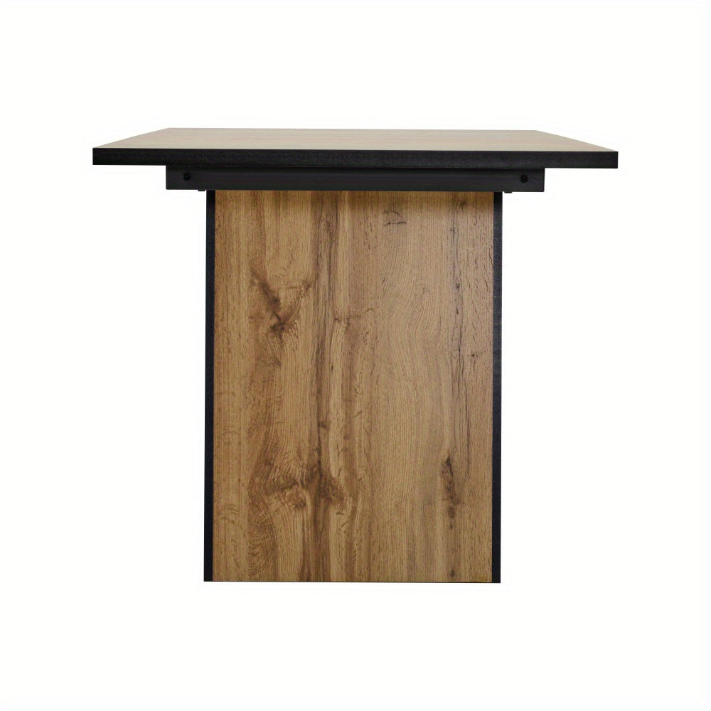 Eettafel – Tafel – Keukentafel – Bistrotafel – Eetkamertafel – MDF Houtlook – 138,5x80x75 cm – Geschikt Voor 4-6 Personen