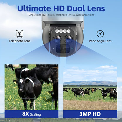 Draadloze Beveiligingscamera Set – Wifi Beveiligingscamera – Buiten Camera – 3MP HD Camera – Kleurennachtzicht – Bewegingsdetectie – Oplaadbare Batterij