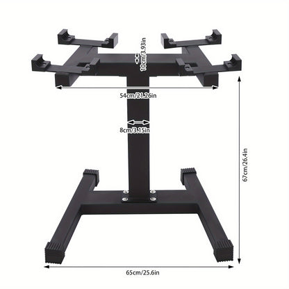 Halterrek – Gewichtenrek – Dumbbellrek – Halterstandaard – Gewichtshouder – Staal – Belastbaar tot 136 kg – Compact en Stabiel