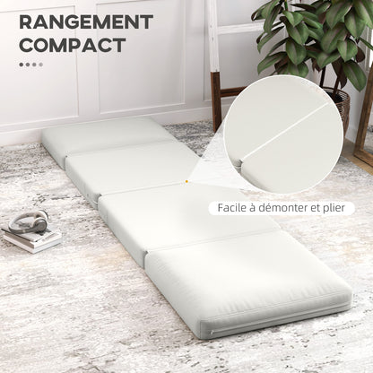 Verstelbare Zitzak – Vloerstoel – Fauteuil – Chaise Longue – Sofa Bed – Velours Crème – Opvouwbaar & Ruimtebesparend – Draaggewicht 240 Kg