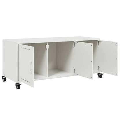 Tv Meubel – Tv Kast – Tv Meubels – Media Kast – Dressoir – Wit – Koudgewalst Staal – 100,5x39x43,5 cm