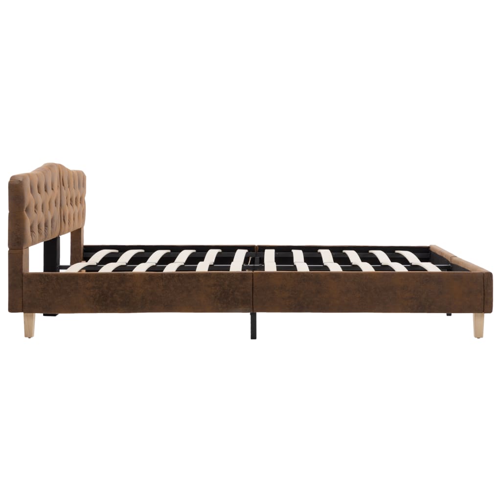 Bedframe – Bedframes – Bed – Slaapbank – Eenpersoonsbed – 90x200 cm – MDF Met Stof Bekleed – Stevig Stalen Pootjes