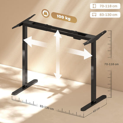 Zit-Sta Bureau Verstelbaar – Hoogteverstelbaar Bureau – Sta Bureau – Elektrisch Bureau – Bureau Met Geheugenfunctie – Stevig Stalen Frame – Eenvoudige Montage