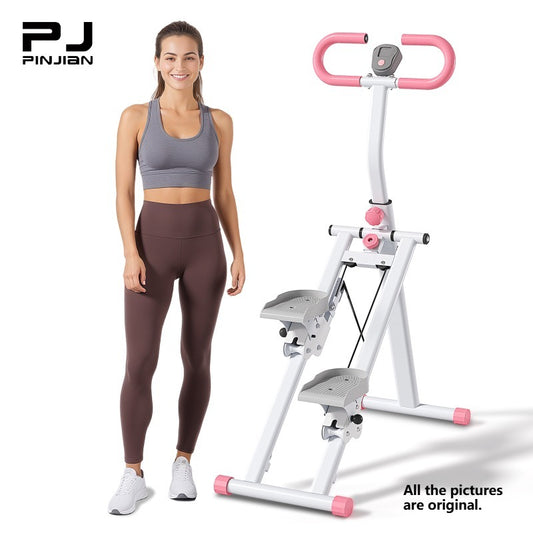 Stepper – Stepapparaat – Fitness Stepper – Home Trainer – Aerobic Stepper – Verticale Klimfunctie – Verstelbare Handgrepen & Pedalen – Draagvermogen Tot 136 kg – Roestvrij Stalen Frame