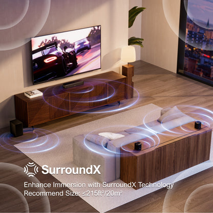 Soundbar – Home Cinema Speaker – Surround Sound Systeem – TV Luidspreker – 5.1 Kanaals – Draadloze Surround Speakers – 250W Piekvermogen