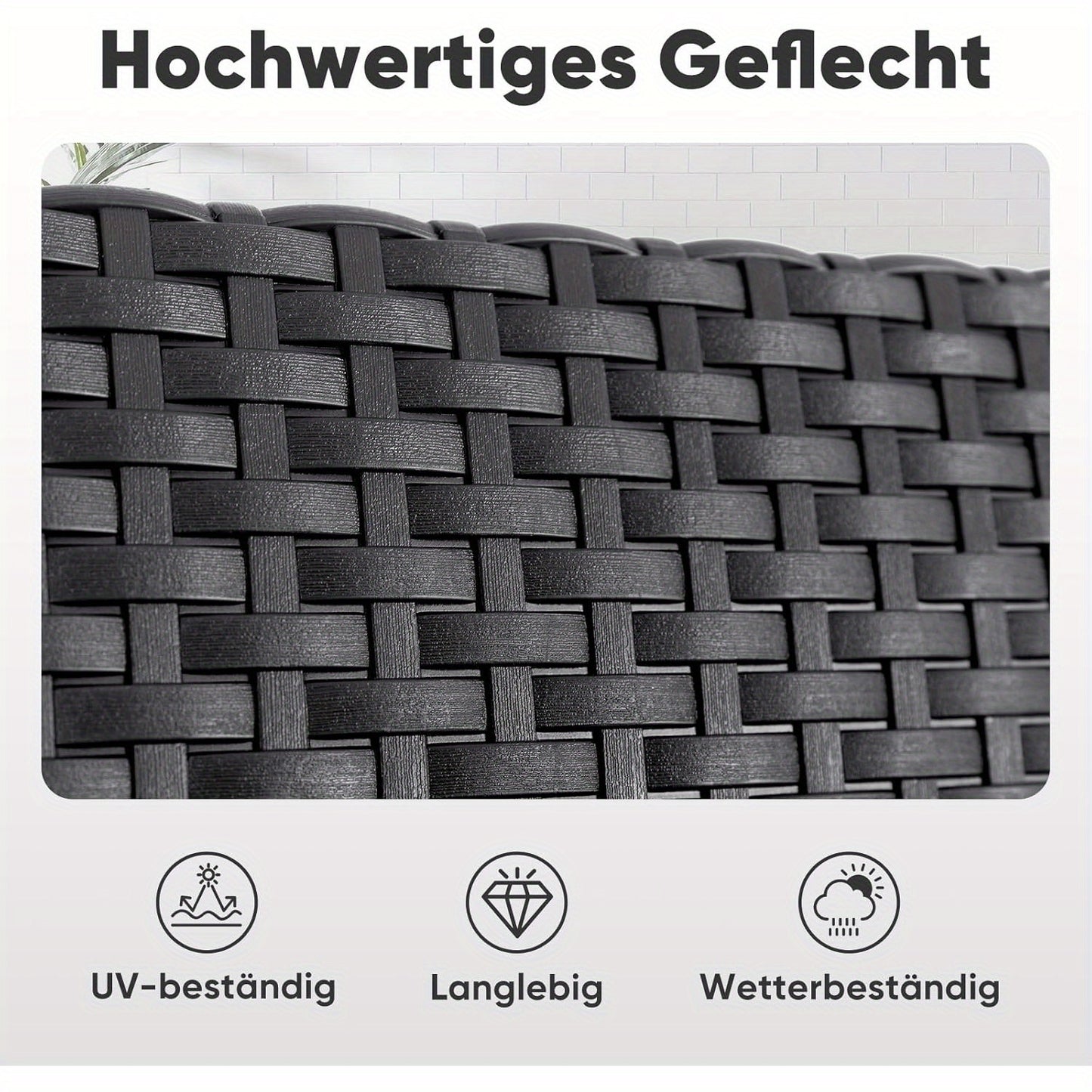 Balkonset – Tuinmeubelset – Bistroset – Loungeset – Balkonmeubels – Polyrattan – Weerbestendig – Inclusief Zitkussens
