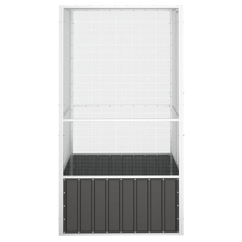 Black Stainless Steel Small Animal Cage - 111x107x211.5cm, Ventilated Mesh Design with Safety Ventilation, Durable Metal Construction for Rabbits, Guinea Pigs, Hamsters & Small Pets, Pet Cage, Pet Habitat, Sturdy Pet Cage, Se