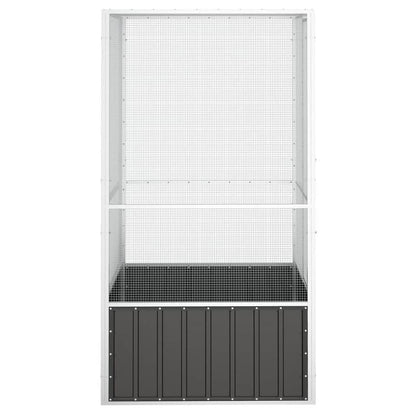 Black Stainless Steel Small Animal Cage - 111x107x211.5cm, Ventilated Mesh Design with Safety Ventilation, Durable Metal Construction for Rabbits, Guinea Pigs, Hamsters & Small Pets, Pet Cage, Pet Habitat, Sturdy Pet Cage, Se