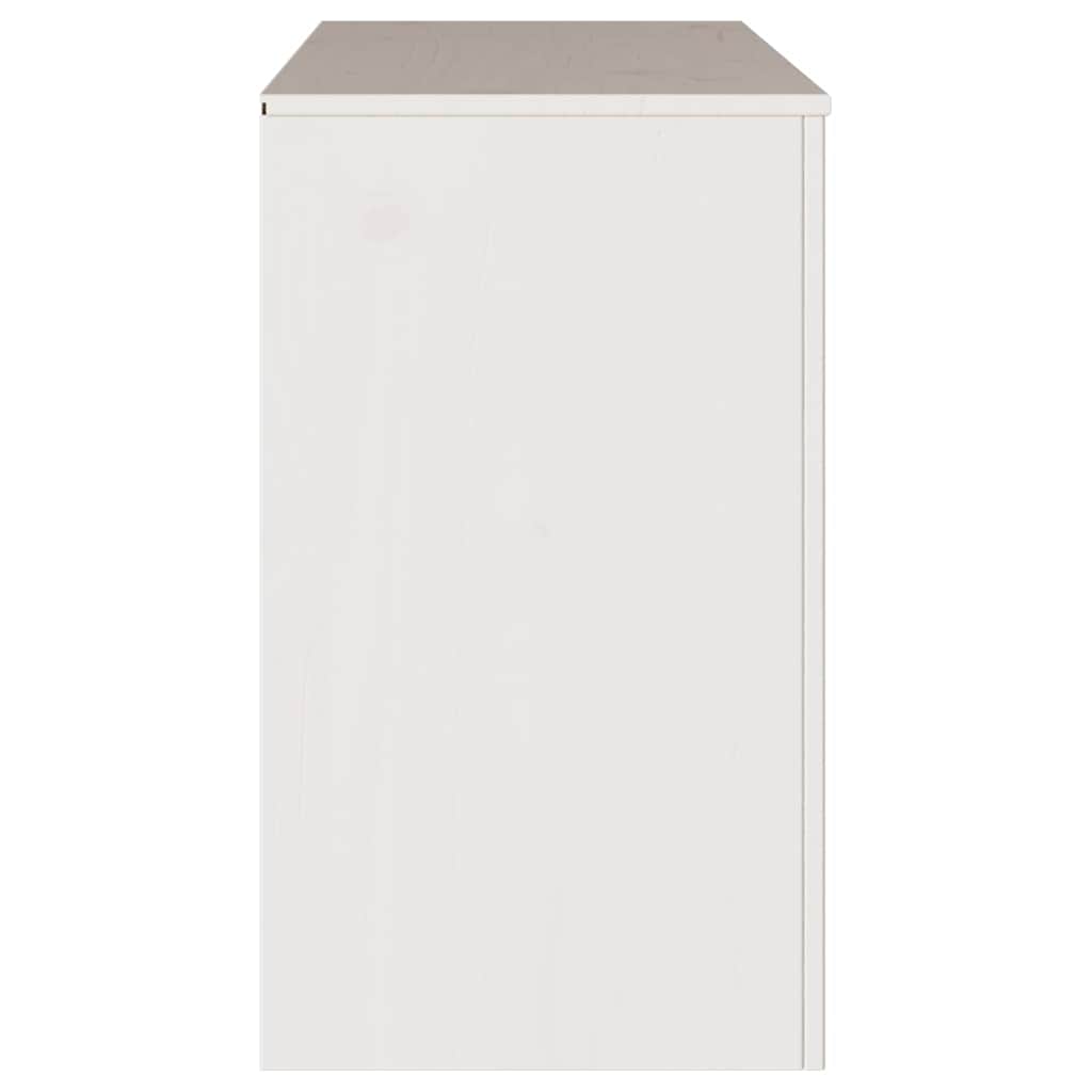 Ladenkast – Ladekast – Dressoir – Opbergkast – Kommode – 6 Ruime Lades – Hoogwaardig Natuurlijk Hout – Mat Witte Afwerking