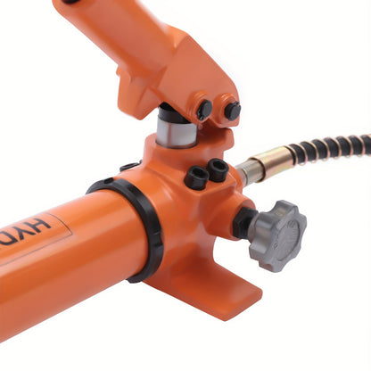 Handmatige Hydraulische Pomp – Hydraulische Handpomp – Drukpomp – Hydraulisch Bedieningspomp – Industriepomp – Oranje Variant – 70 Mpa Krachtige Druk – 200 cm Lange Flexibele Slang