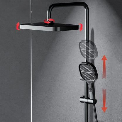 Slimme Douche Systemen – Digitale Douchekraan – Regen Douchekop – Waterval Kraan – Wandgemonteerd Bad Set – 5 Snelheden & Temperatuur Instelbaar – Real-Time Display (Gun Grijs)