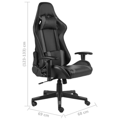 Gamingstoel – Gamestoel – Gaming Chair – Game Stoel – Bureaustoel – Ergonomisch Comfort – Verstelbare Rugleuning Grijs