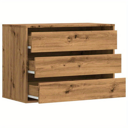 Dressoir – Ladekast – Opbergkast – Kast – Kastenmeubel – Massief Hout Lichtbruin – 5 Lades Met Soepele Rails – Robuuste Stevige Poten – 80x41x58 cm