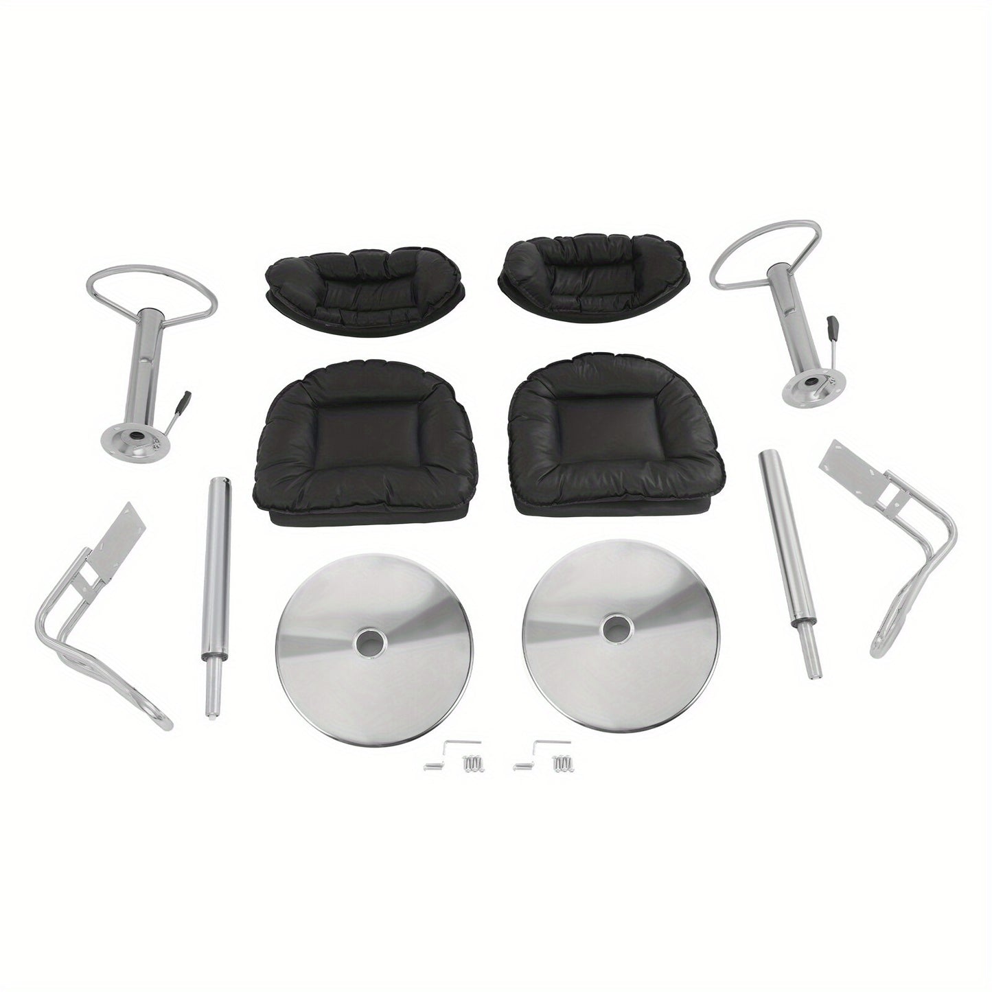 Verstelbare Kruk – Barkruk – Salonstoel – Werkkruk – Barstoel – Set Van 2 Zwart – Met Voetsteun – Ergonomisch Design – Verstelbare Hoogte 62-82 cm