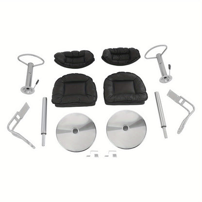 Verstelbare Kruk – Barkruk – Salonstoel – Werkkruk – Barstoel – Set Van 2 Zwart – Met Voetsteun – Ergonomisch Design – Verstelbare Hoogte 62-82 cm
