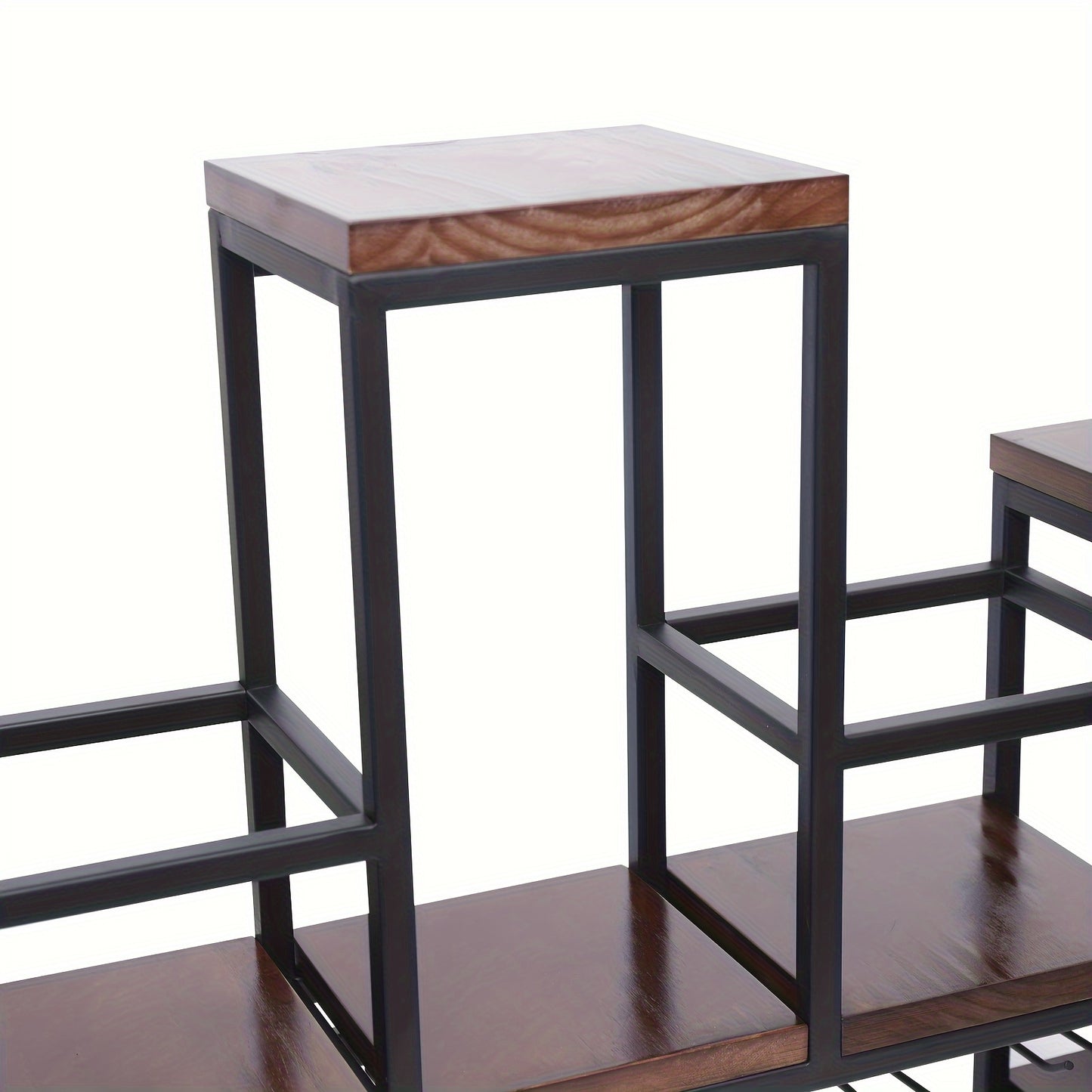 Wijnrek Wandhouder – Wijnfleshouder – Flessenhouder – Wijnhouder – Wandrek – Metalen Wandrek – Stevig IJzer Met Houten Accenten – Draagvermogen 30 kg – Donkerbruin Variant