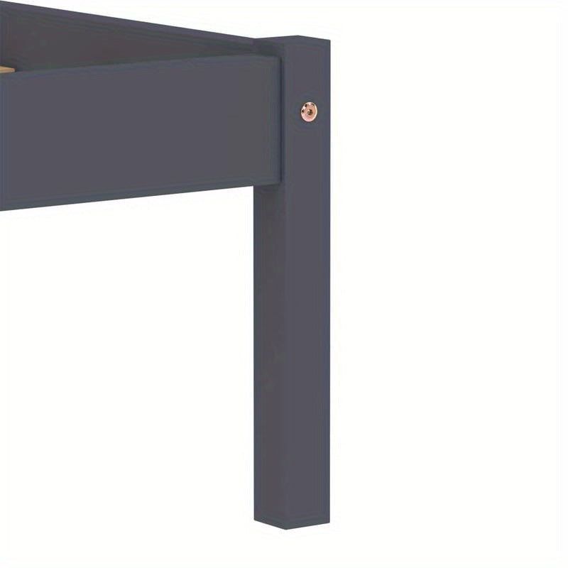 Bedframe – Massief Houten Bed – Houten Ledikant – Kiep Bed – Slaapkamer Bed – Grijs Kieferhout – 160x200 cm – Duurzaam Massief Hout