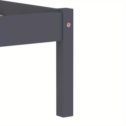 Bedframe – Massief Houten Bed – Houten Ledikant – Kiep Bed – Slaapkamer Bed – Grijs Kieferhout – 160x200 cm – Duurzaam Massief Hout