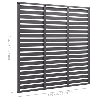 Schuttingpaneel – Tuinscherm – Tuinafscheiding – Tuinhek – Tuinborder – Horizontaal Design – Hout-Kunststof Composiet – 180x180 cm – Weerbestendig & Onderhoudsvrij - Grijs