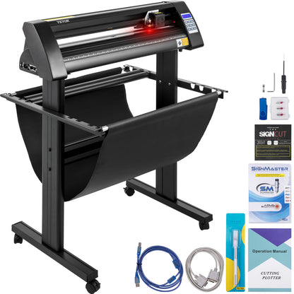 Vinylsnijder – Vinyl Cutter – Snijplotter – Snijmachine – Plotter – Ingebouwd Optisch Oog – 870 mm Snijbreedte – LED-Display