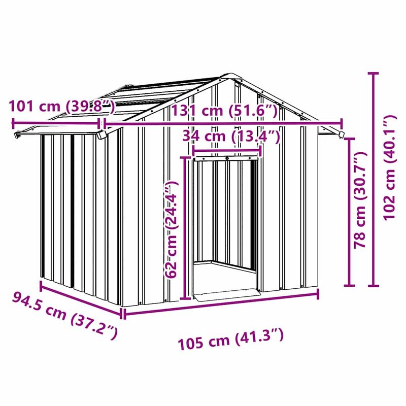 Extra Large Heavy-Duty Galvanized Steel Dog Cage - Extra Long Outdoor Kennel with Spacious Interior, Sturdy Roof, for Medium to Large Breeds - Ideal for Backyard, Farms, or - Easy Assembly & Weatherproof Design - Large Pet en