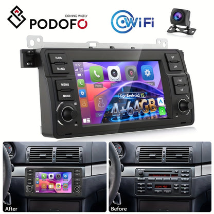 Android Multimediasysteem – Auto Entertainment Systeem – Navigatiesysteem – Inbouwradio – Touchscreen Autoradio – 7 Inch HD Scherm – 4G+64G Geheugen – Wireless CarPlay & Android Auto – GPS Navigatie – AHD Achteruitrijcamera