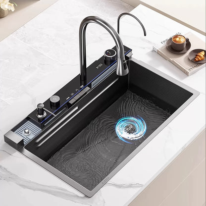 Spoelbak – Keukenspoelbak – Wasbak – Gootsteen – Enkele Spoelbak – Massief Koper 5,0 mm – Hydro-elektrische Stroom Ondersteuning