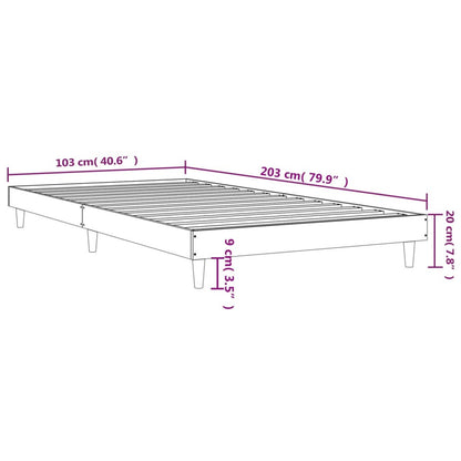 Eenpersoonsbed – Kinderbed – Logeerbed – Slaapbank – Kajuitbed – Met Opbergruimte – Volledig Gemonteerd – 100x200 cm – Smoke Oak Afwerking