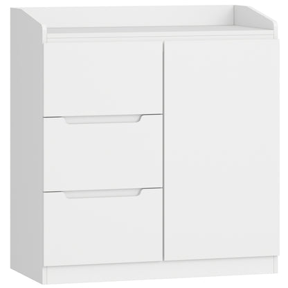 Ladekast – Ladenkast – Kommode – Opbergkast – Dressoir – Wit – 5 Lades – MDF – 40x80x87 cm – Werkblad Met Opstaande Rand – Modern Design