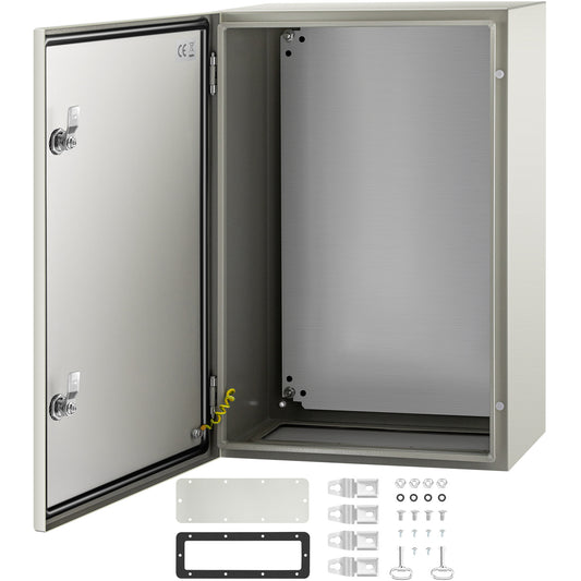 Elektrische Behuizing – Installatiekast – Stroomkast – Verdeelkast – Metalen Doos – Waterdicht IP66 – 1,5 mm Koudgewalst Staal – Grijs/Wit