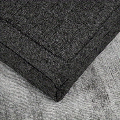 Relaxfauteuil – Verstelbare Fauteuil – Relaxstoel – Lounge Stoel – Slaapstoel – Donkergrijs – Stevig Hardhouten Metalen Frame – Zacht Foamkussen
