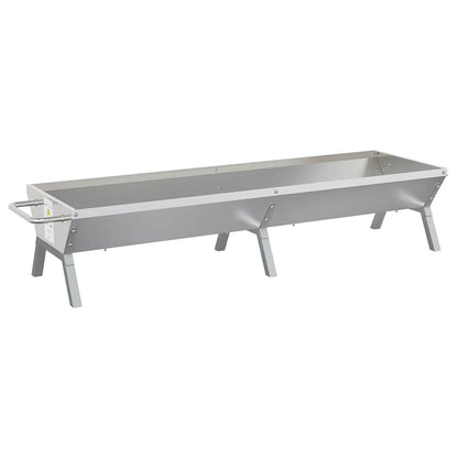 Automatische Houtskoolbarbecue – Elektrische BBQ – Grill – Houtskoolgrill – Buitenbarbecue – 207x45x83 cm – RVS Materiaal – Motor voor Automatisch Draaien