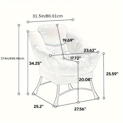Lazy Chair – Lounge Stoel – Fauteuil – Leunstoel – Leesstoel – Met Voetenbank – Modern Design – Comfortabele Stoffering – Roze