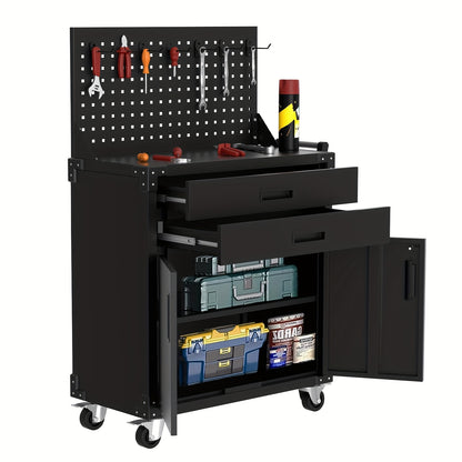 Gereedschapswagen – Werkplaatswagen – Gereedschapskast – Rolwagen – Toolcabinet – Zwaar Stalen Constructie – Verstelbare Planken & Pegboard