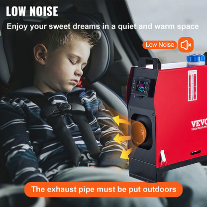 Dieselverwarmer – Diesel Standkachel – Diesel Luchtverwarmer – Parkeerverwarmer – Caravan Verwarmer – 8 kW Vermogen – LCD Display & Afstandsbediening