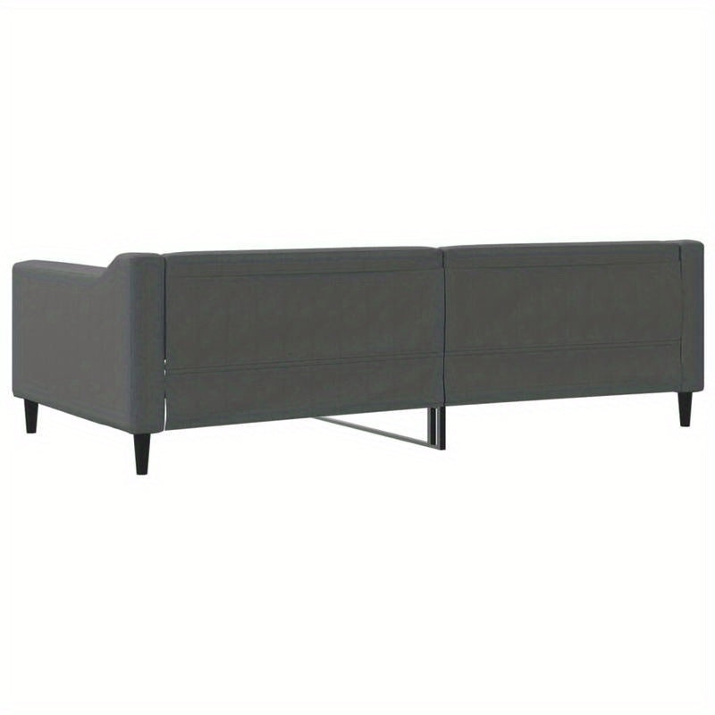 Bankbed – Slaapbank – Bedbank – Logeerbed – Sofa Bed – Donkergrijs – Ruimtebesparend Ontwerp – Stevig Massief Houten Frame – 100x200 cm
