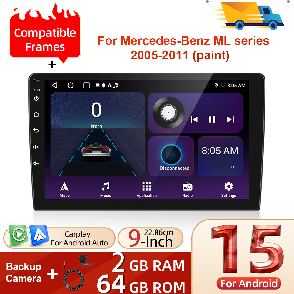 2 DIN Autoradio – Car Stereo – Multimedia Systeem – Navigatie Unit – Android Head Unit – 9-Inch Touchscreen – Wireless CarPlay & Android Auto – Inclusief AHD Camera Met Microfoon