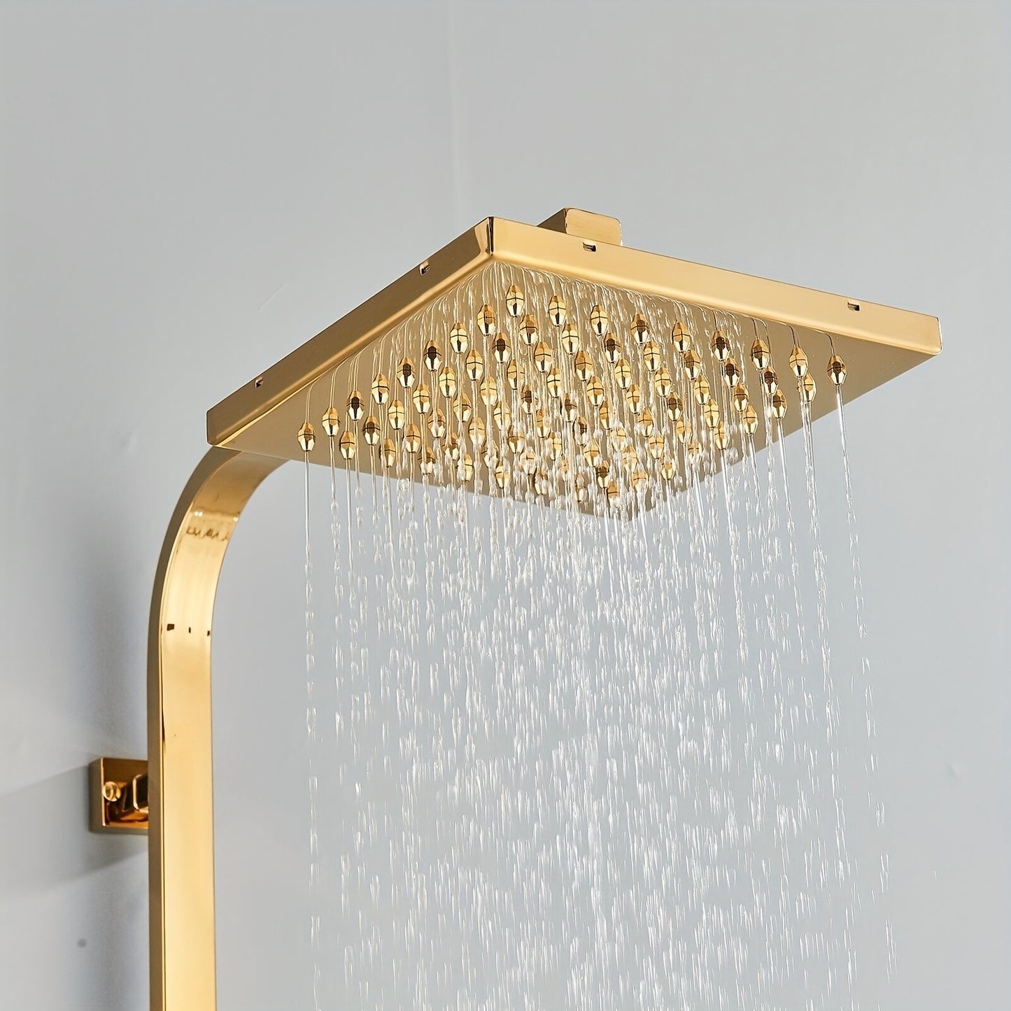 Douche Set – Douchekop – Regendouche – Handdouche – Badkraan – Gouden Afwerking – Messing Materiaal – 3 Functies